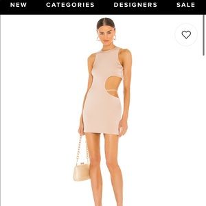 H:ours Clarity mini dress in champagne from Revolve.